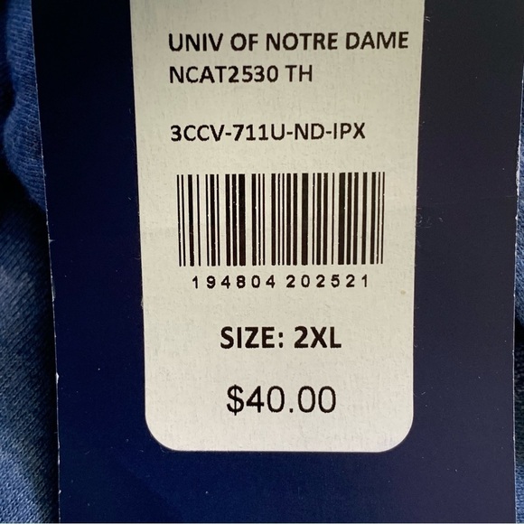 🆕 Fanatics Women’s Tie Dye Notre Dame Top Size XXL - Picture 5 of 9